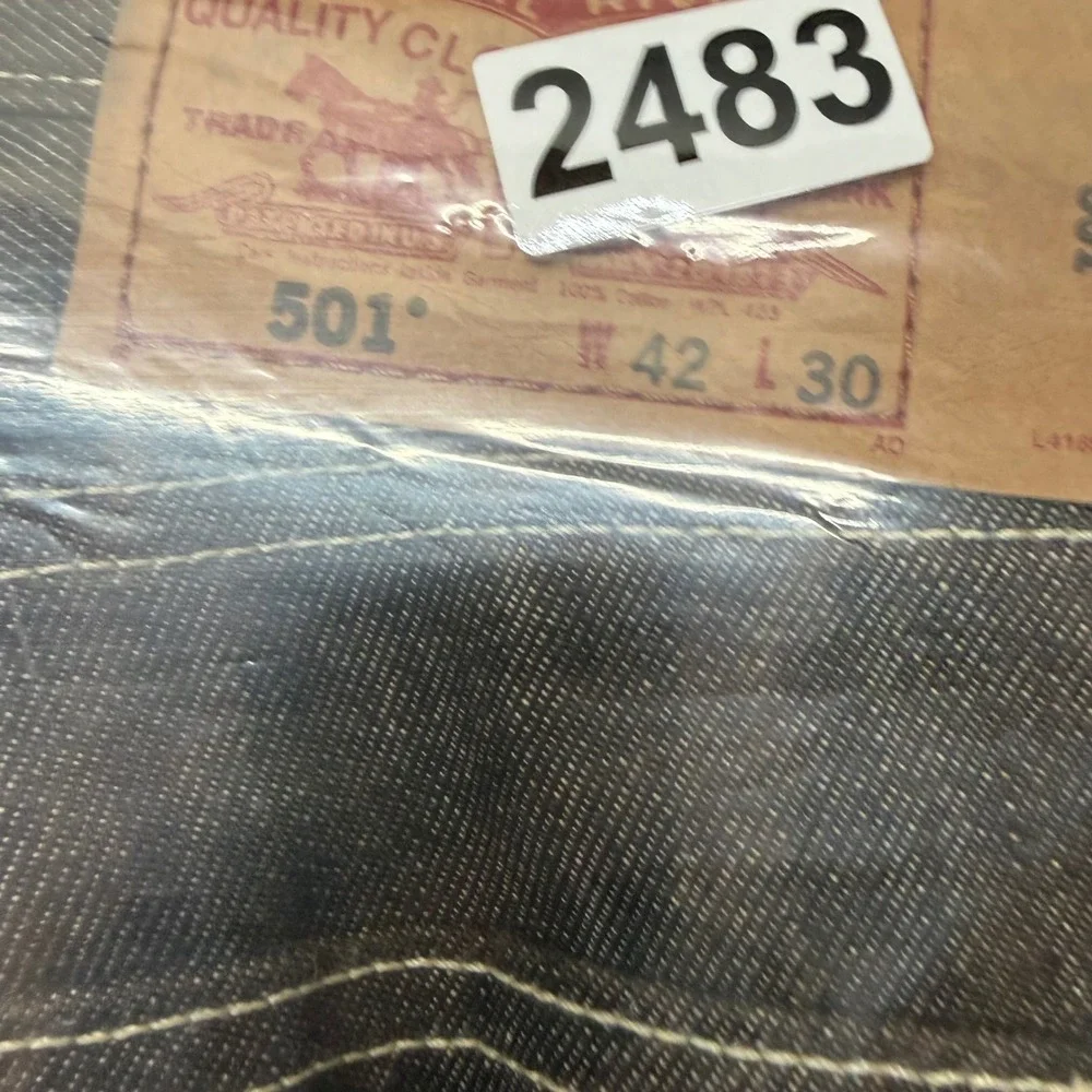 Levi's 501 Jeans Mens‎ 42x30 Brown Straight Leg Button Fly Denim Pants
